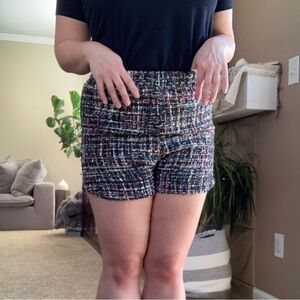 Women's Multicolor Tweed Shorts